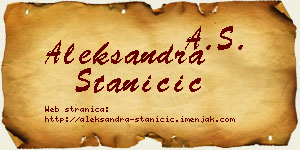 Aleksandra Staničić vizit kartica